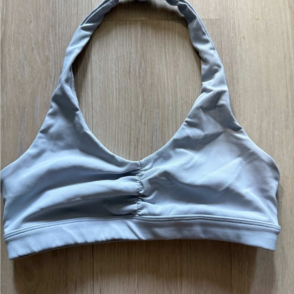 Wilo Light Blue Halter Sports Bra